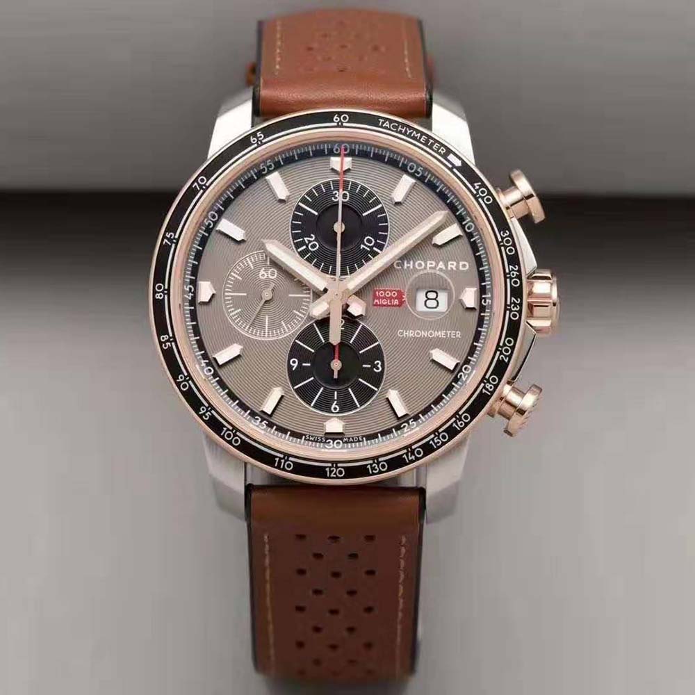 Chopard Men Mille Miglia 2019 Race Edition 44 mm Automatic in Rose Gold-Stainless Steel-Grey (2)