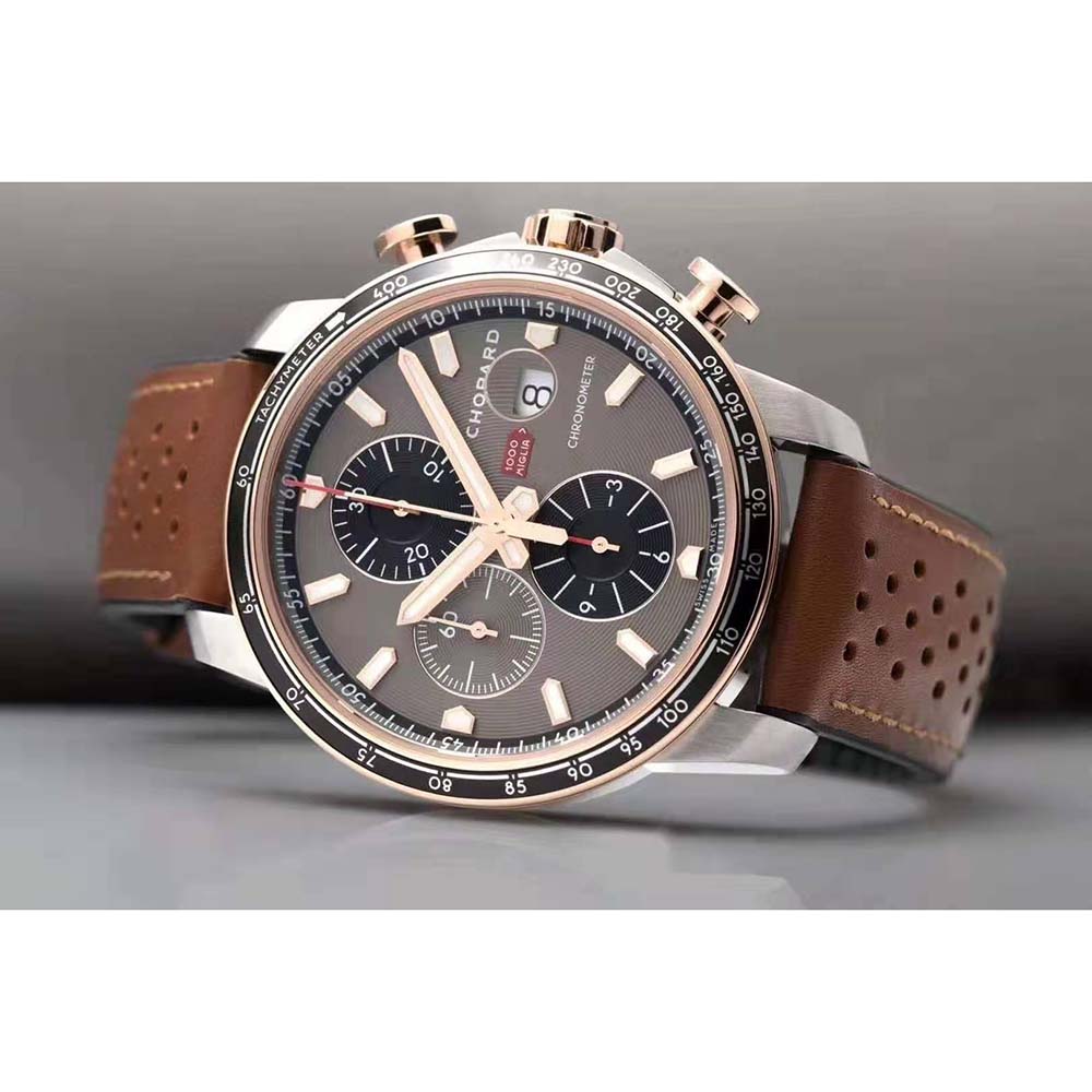 Chopard Men Mille Miglia 2019 Race Edition 44 mm Automatic in Rose Gold-Stainless Steel-Grey (7)