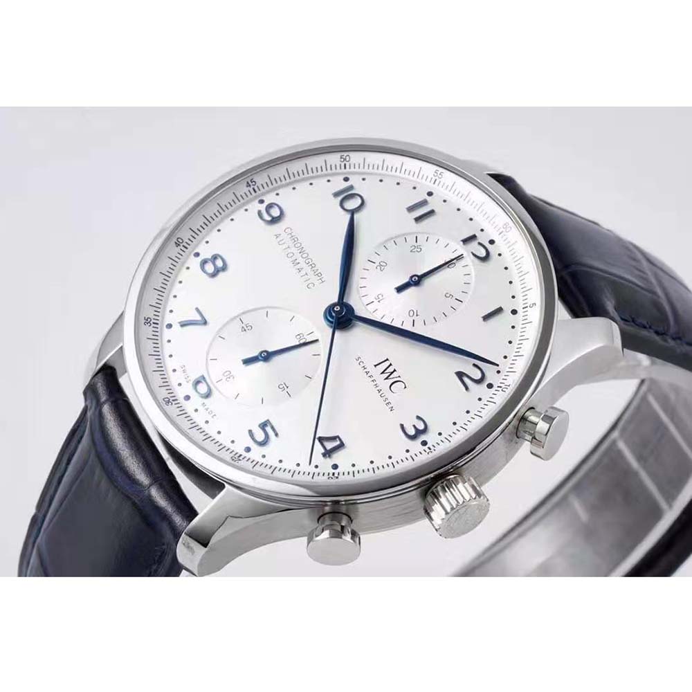  IWC Men Portugieser Chronograph 41.0 mm in Stainless Steel Case-White(2)