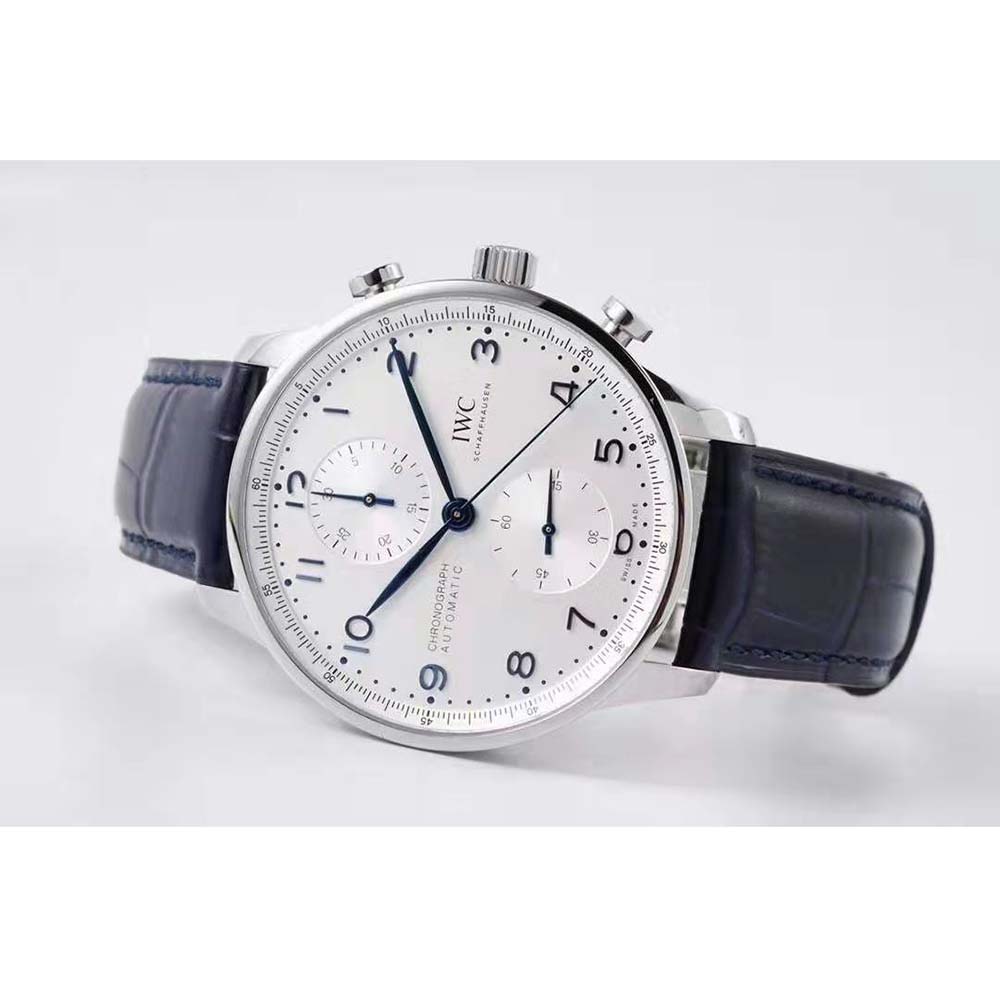  IWC Men Portugieser Chronograph 41.0 mm in Stainless Steel Case-White (4)