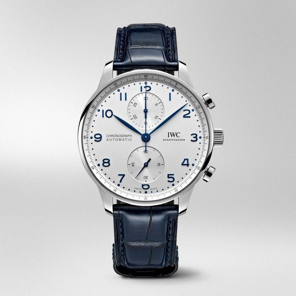   IWC Men Portugieser Chronograph 41.0 mm in Stainless Steel Case-White