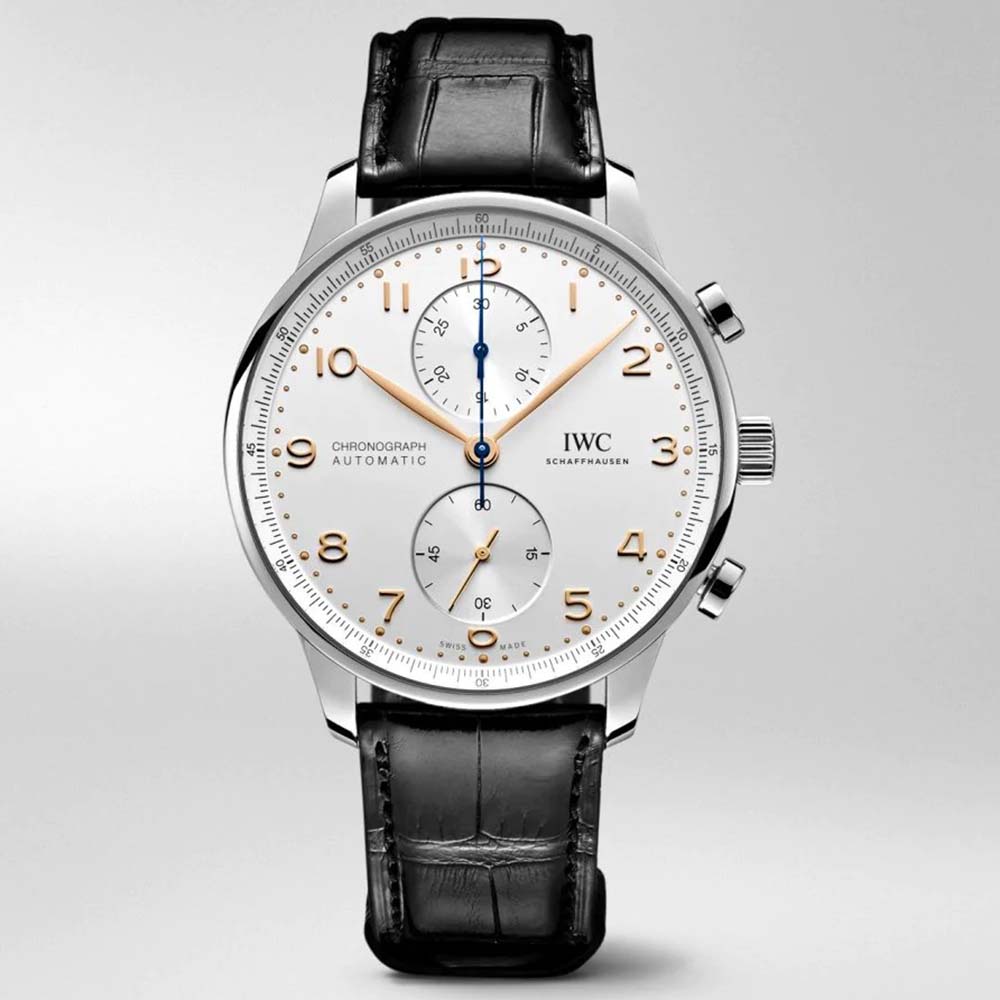 IWC Men Portugieser Chronograph in Stainless Steel Case Automatic Self-winding 41.0 mm-White (1)