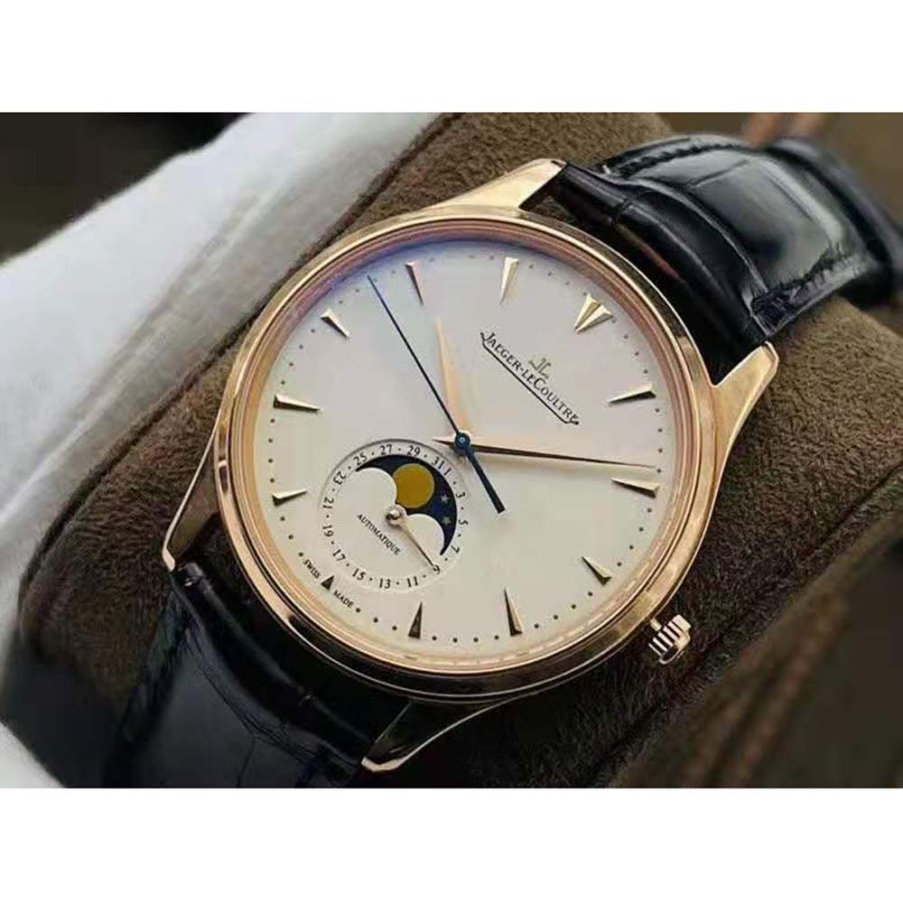 Jaeger-LeCoultre Men Master Ultra Thin Moon in Pink Gold 39 mm-White (3)