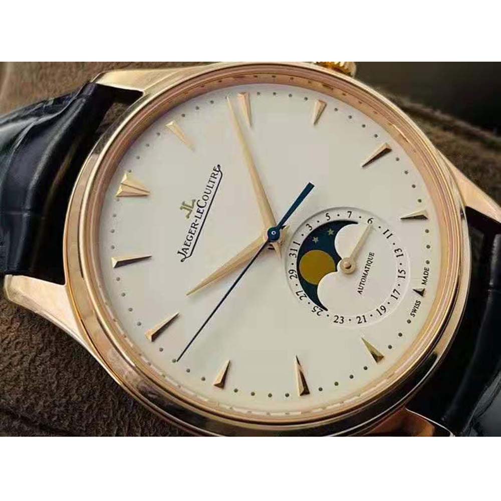Jaeger-LeCoultre Men Master Ultra Thin Moon in Pink Gold 39 mm-White (4)
