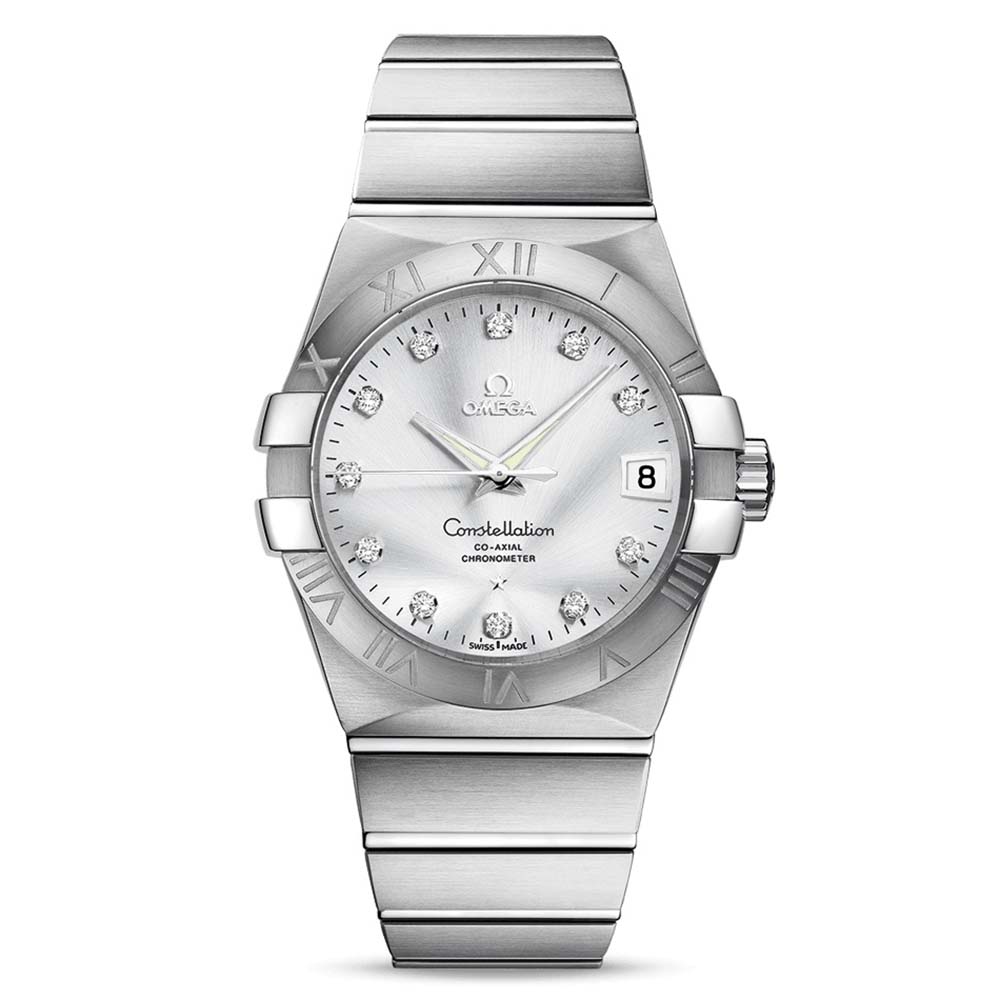 Omega Men Constellation Co‑Axial Chronometer 38 mm in Stainless Steel-Silver (1)
