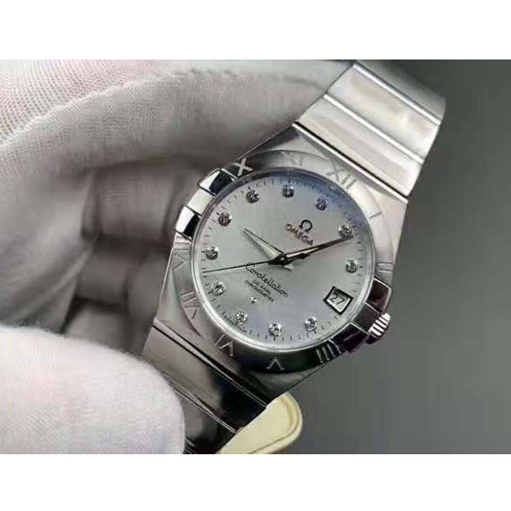 Omega Men Constellation Co‑Axial Chronometer 38 mm in Stainless Steel-Silver (4)