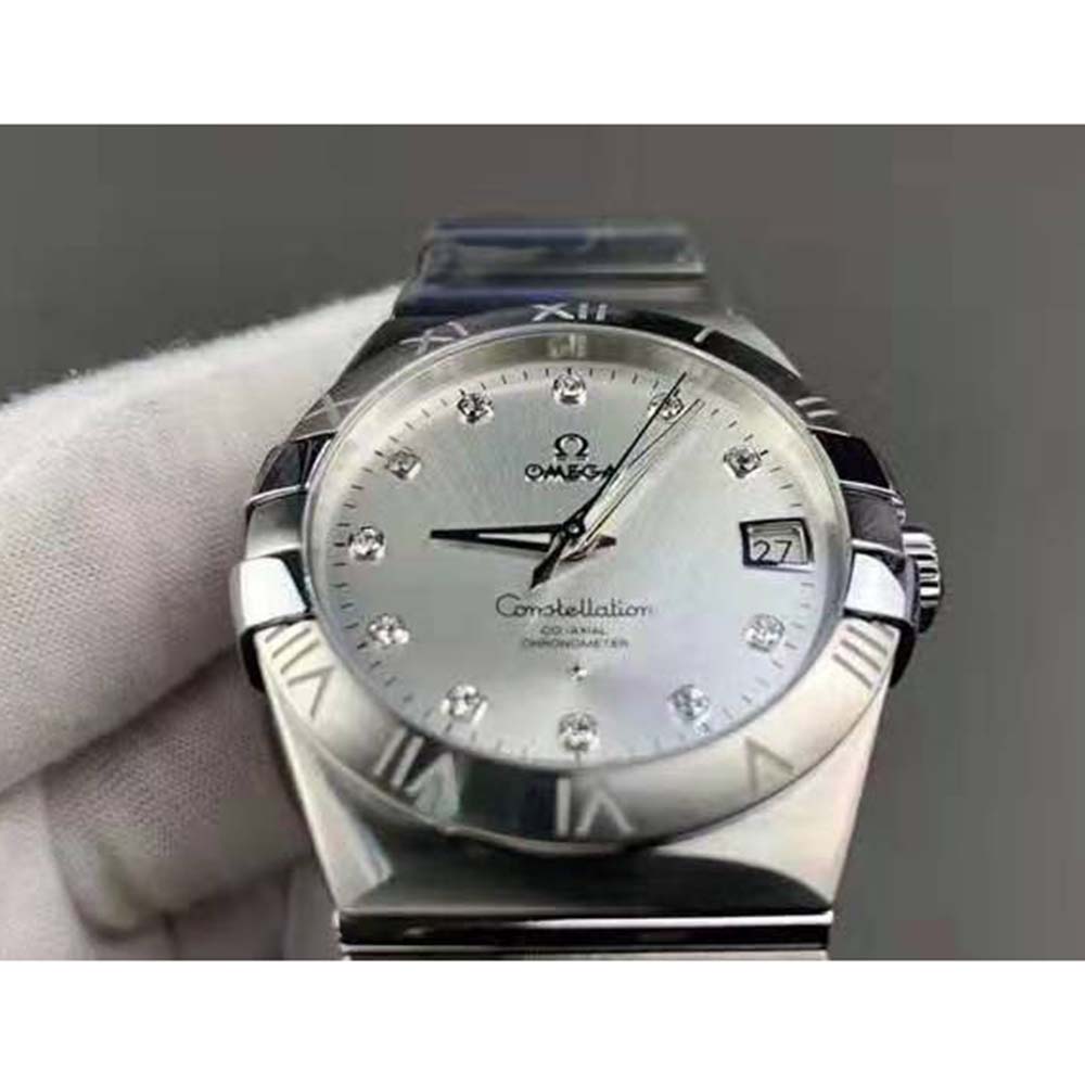 Omega Men Constellation Co‑Axial Chronometer 38 mm in Stainless Steel-Silver (5)