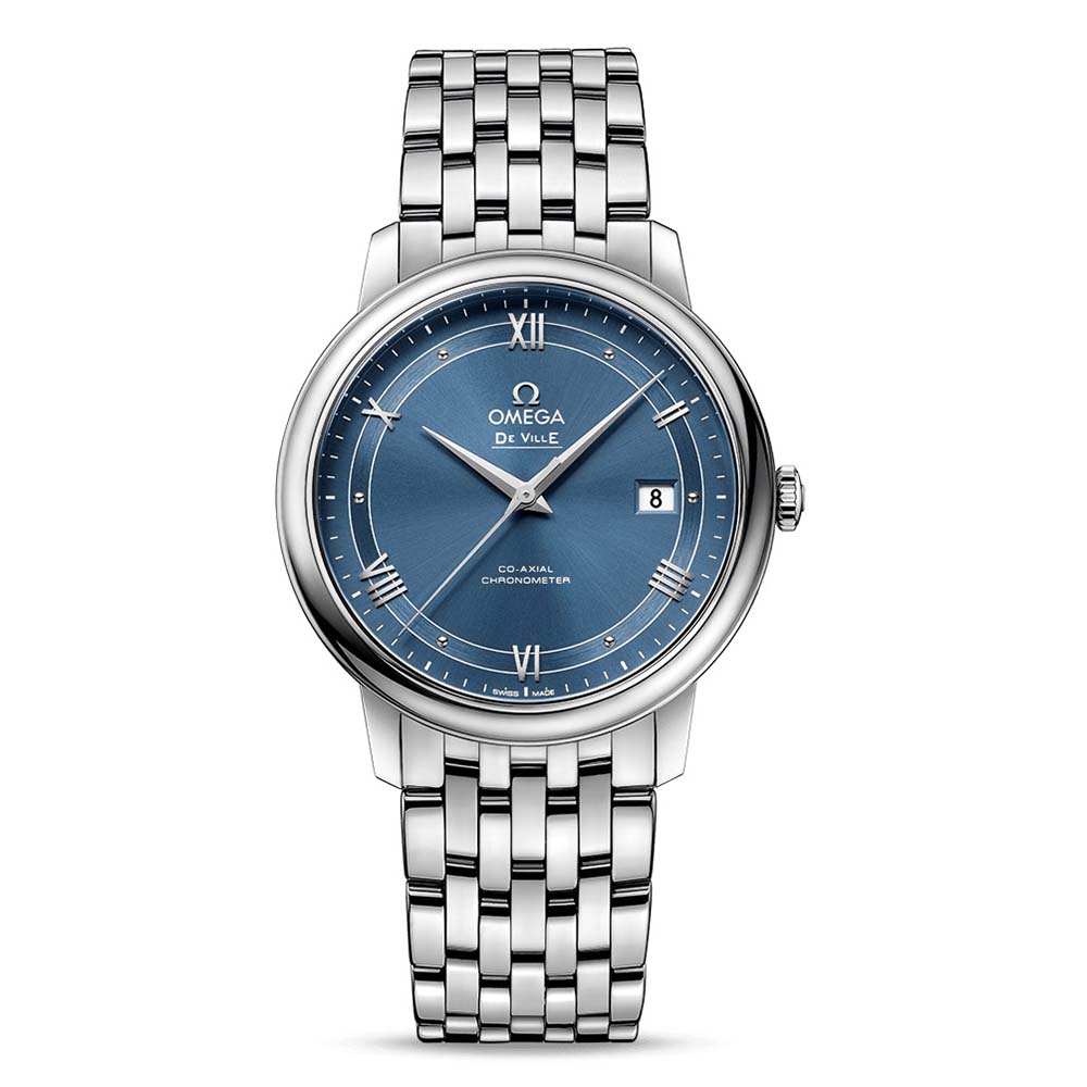 Omega Men De Ville Prestige Co‑Axial Chronometer 39.5 mm in Stainless Steel-Blue (1)