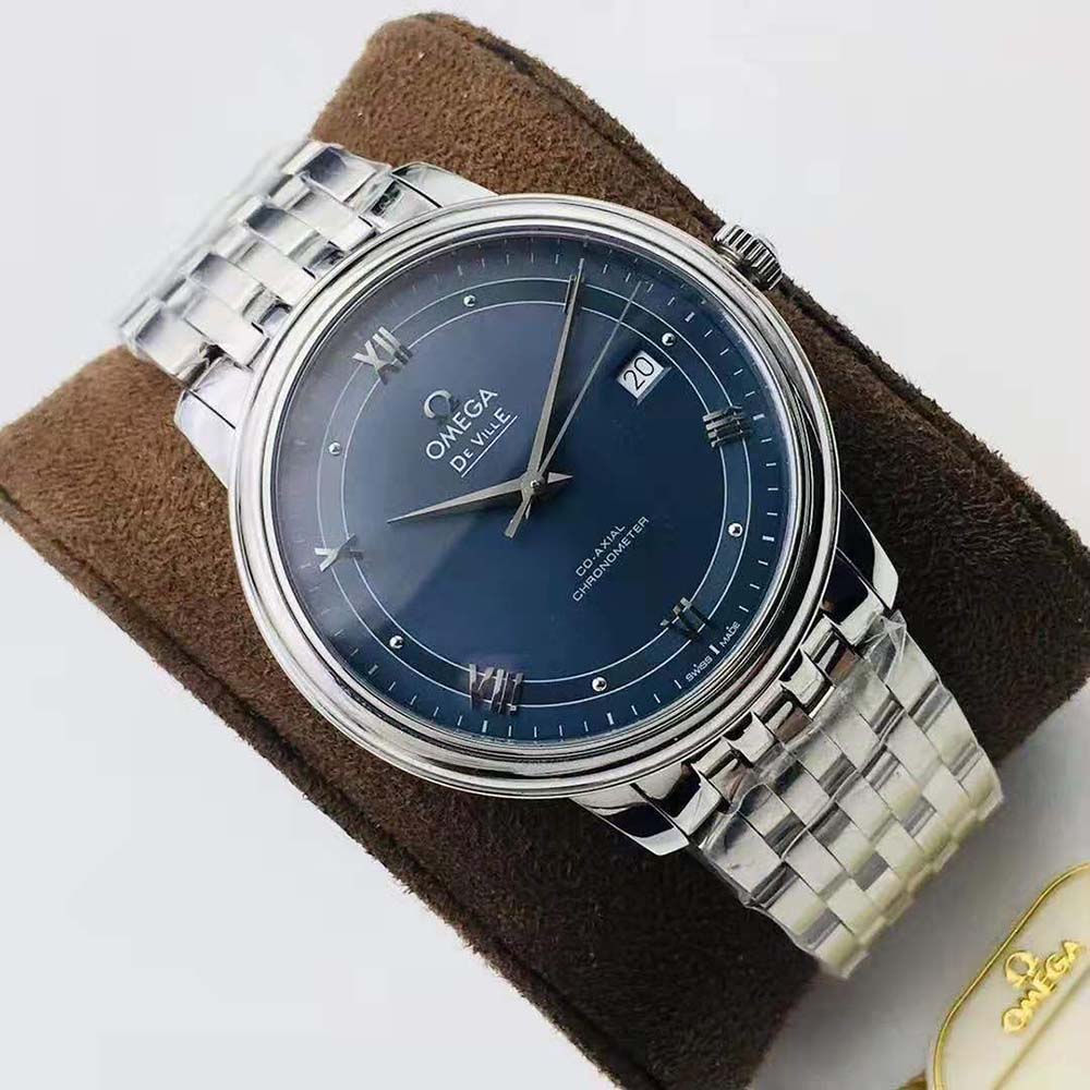 Omega Men De Ville Prestige Co‑Axial Chronometer 39.5 mm in Stainless Steel-Blue (3)