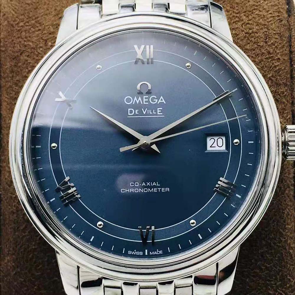 Omega Men De Ville Prestige Co‑Axial Chronometer 39.5 mm in Stainless Steel-Blue (5)
