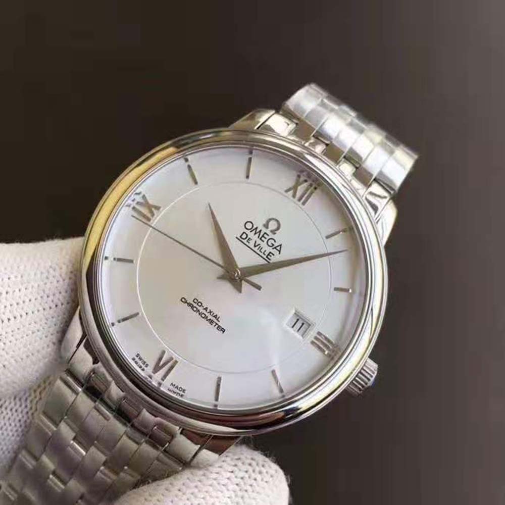 Omega Men De Ville Prestige Co‑Axial Chronometer 39.5 mm in Stainless Steel-Silver (4)