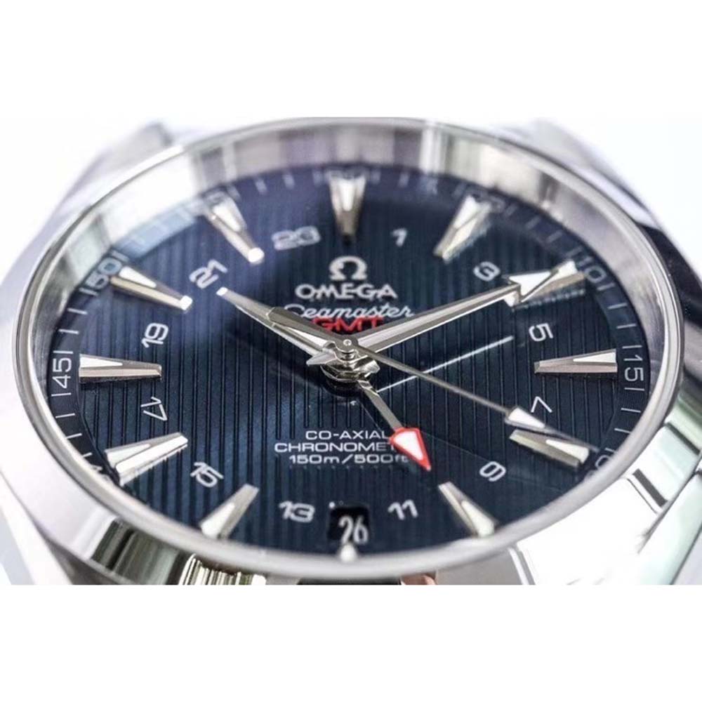 Omega Men Seamaster Aqua Terra 150M Co-Axial Chronometer GMT 43 mm-Blue (7)