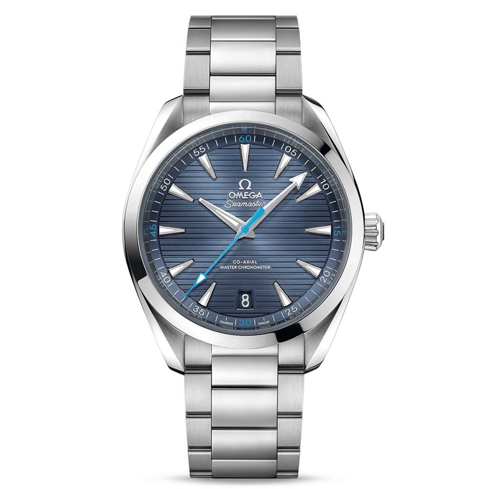 Omega Men Seamaster Aqua Terra 150M Co‑Axial Master Chronometer 41 mm in Stainless Steel-Blue (1)