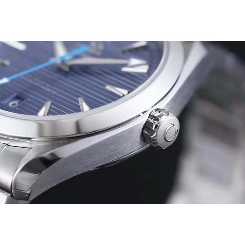 Omega Men Seamaster Aqua Terra 150M Co‑Axial Master Chronometer 41 mm in Stainless Steel-Blue (8)