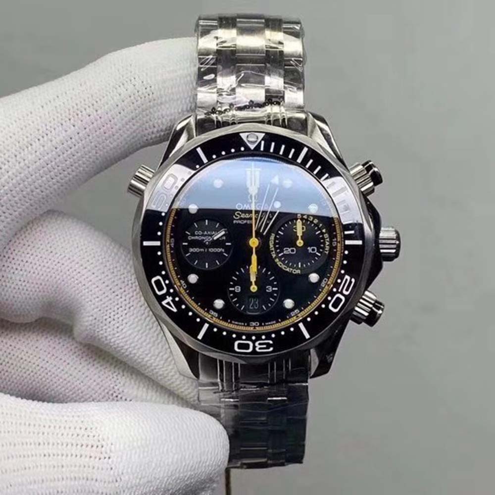 Omega Men Seamaster Diver 300M Co-Axial Chronometer Chronograph 44 mm-Black (3)