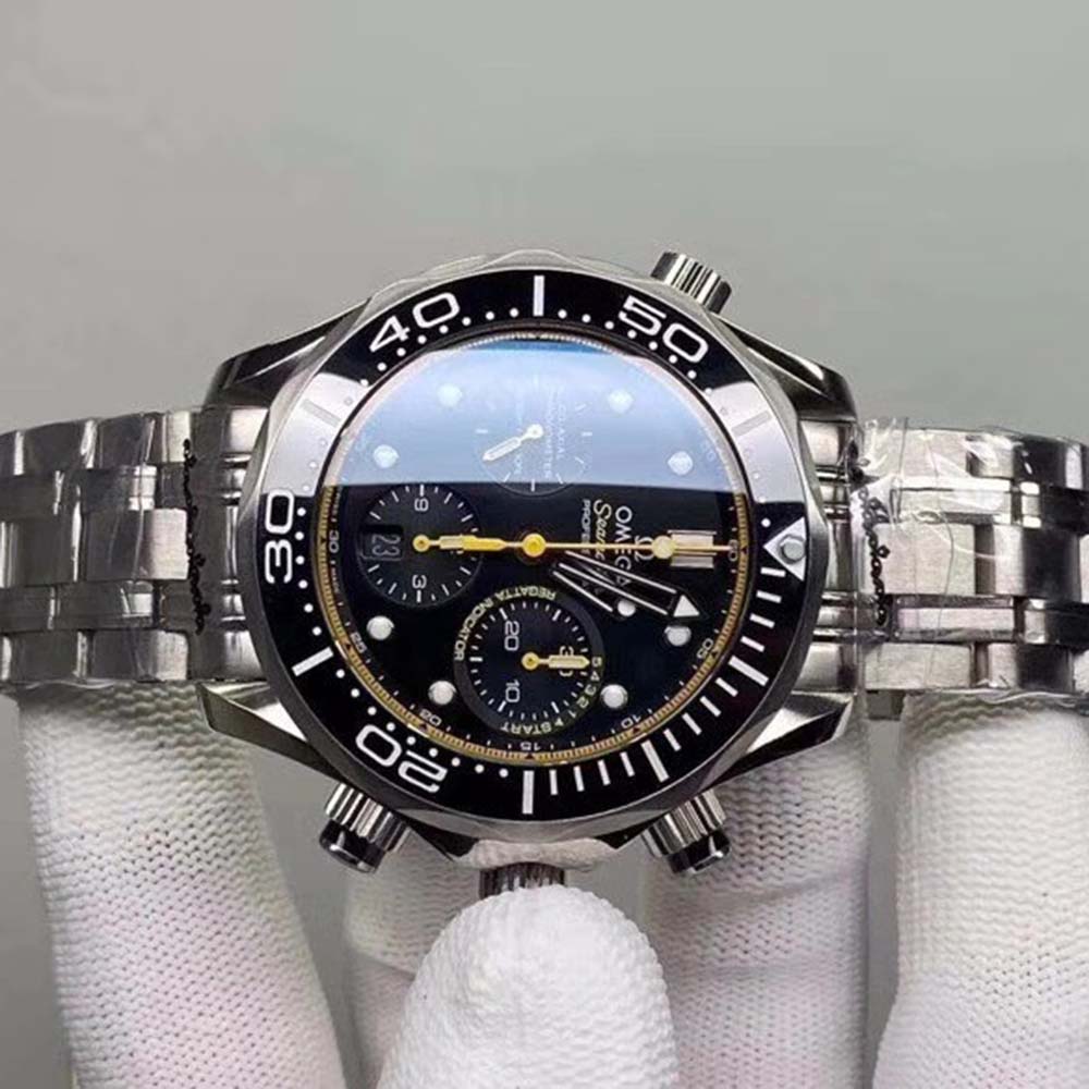 Omega Men Seamaster Diver 300M Co-Axial Chronometer Chronograph 44 mm-Black (6)