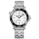 Omega Men Seamaster Diver 300M Co-Axial Master Chronometer 42 mm in Stainless Steel-White