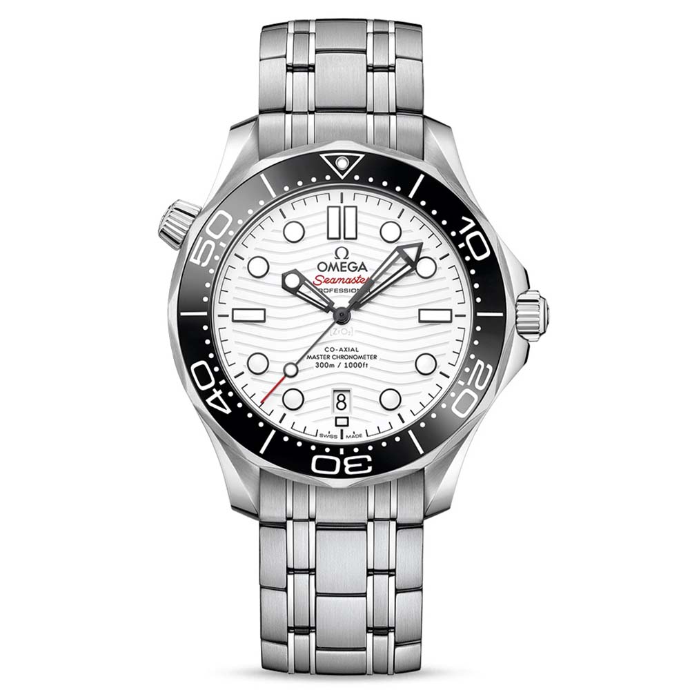 Omega Men Seamaster Diver 300M Co-Axial Master Chronometer 42 mm in Stainless Steel-White (1)