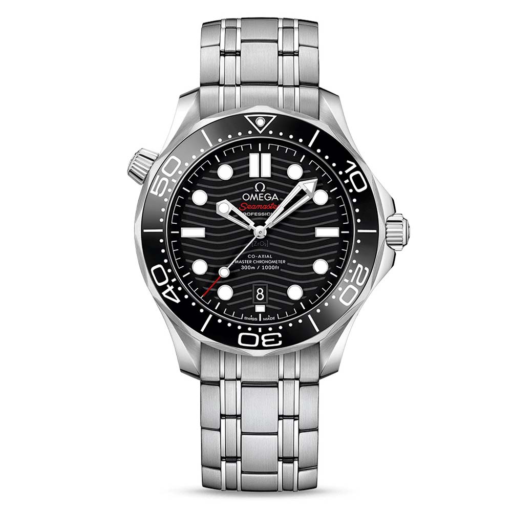 Omega Men Seamaster Diver 300M Co‑Axial Master Chronometer 42 mm in Stainless Steel-Black (1)