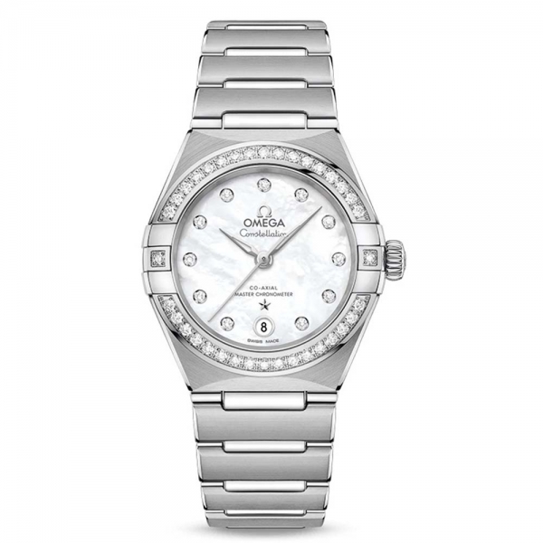 Omega Women Constellation Co‑Axial Master Chronometer 29 mm in Stainless Steel-White