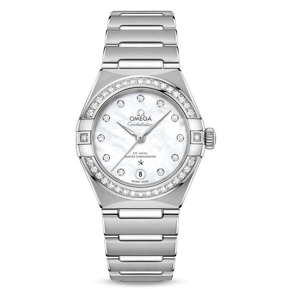 Omega Women Constellation Co‑Axial Master Chronometer 29 mm in Stainless Steel-White (1)