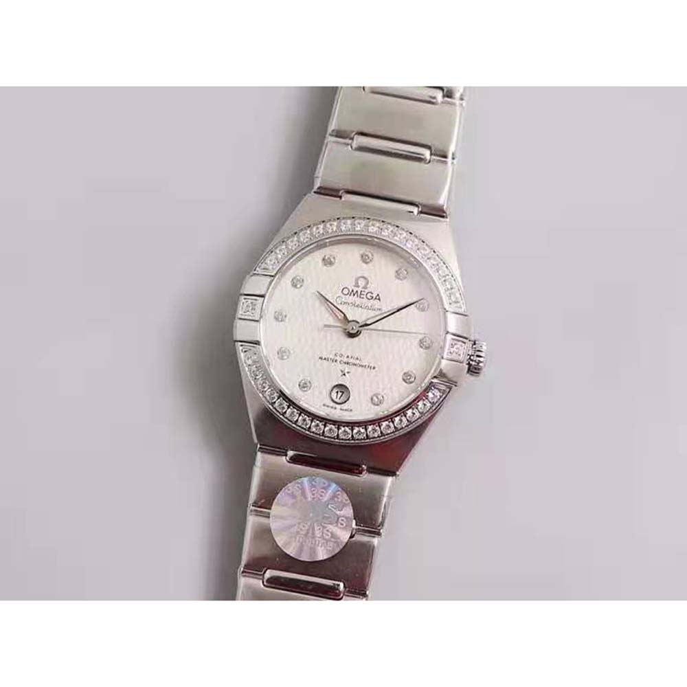 Omega Women Constellation Co‑Axial Master Chronometer 29 mm in Stainless Steel-White (2)