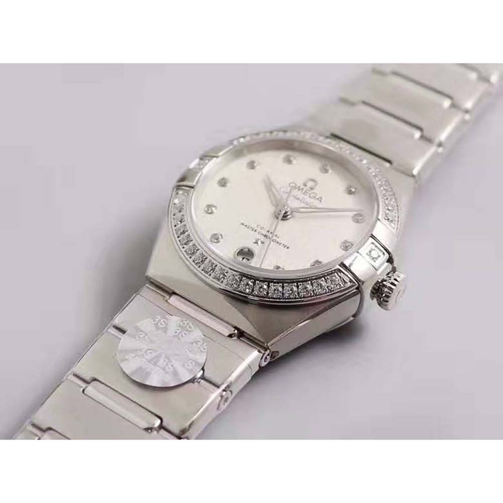 Omega Women Constellation Co‑Axial Master Chronometer 29 mm in Stainless Steel-White (3)