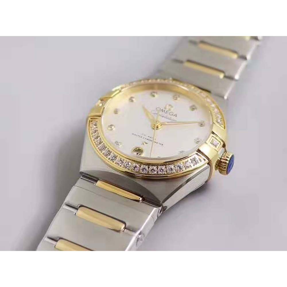 Omega Women Constellation Co‑Axial Master Chronometer 29 mm in Steel ‑ Yellow Gold-White (3)