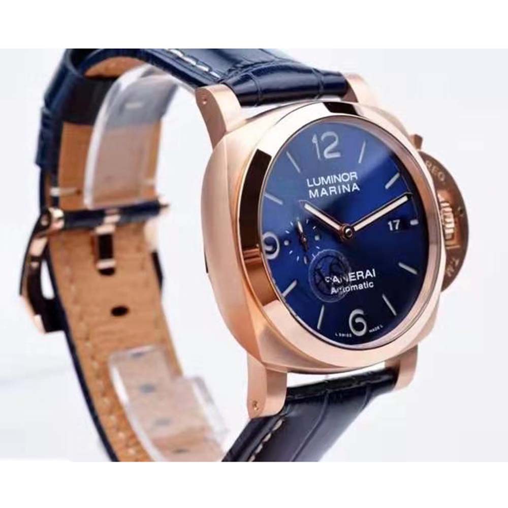 Panerai Men Luminor Marina Goldtech 44 mm-Blue (4)