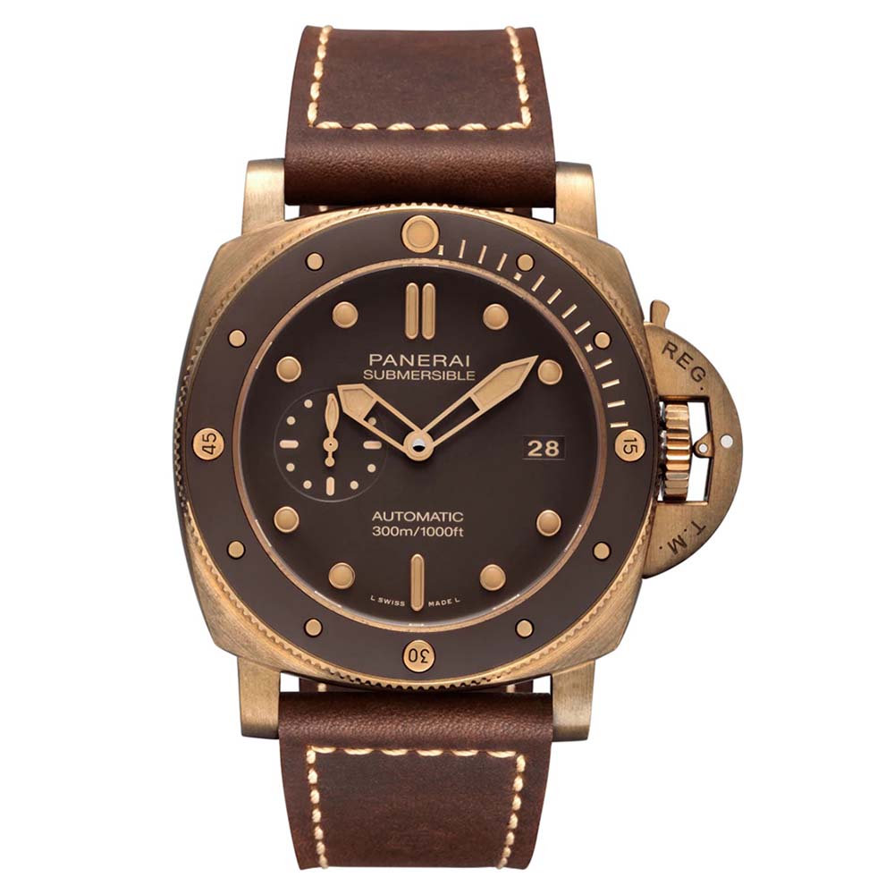 Panerai Men Submersible Bronzo 47 mm-Brown (1)