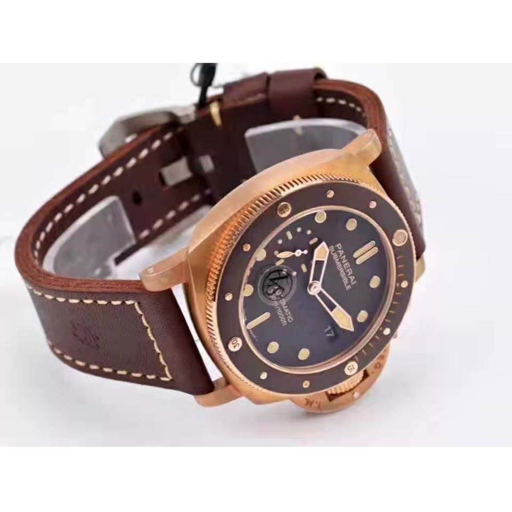 Panerai Men Submersible Bronzo 47 mm-Brown (5)