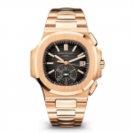 Patek Philippe Men Nautilus Self-Winding 40.5 mm in Rose Gold-Black