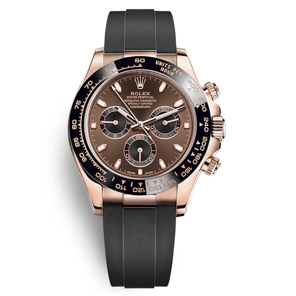 Rolex Men Cosmograph Daytona Professional Watches Oyster 40 mm in Everose Gold-Brown (1)