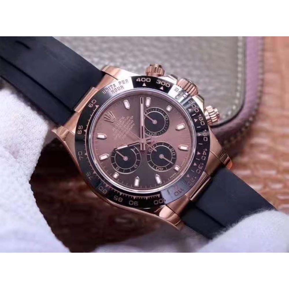 Rolex Men Cosmograph Daytona Professional Watches Oyster 40 mm in Everose Gold-Brown (3)