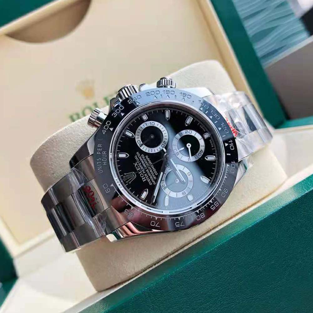 Rolex Men Cosmograph Daytona Professional Watches Oyster 40 mm in Oystersteel-Black (4)
