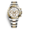 Rolex Men Cosmograph Daytona Professional Watches Oyster 40 mm in Oystersteel and Yellow Gold-White