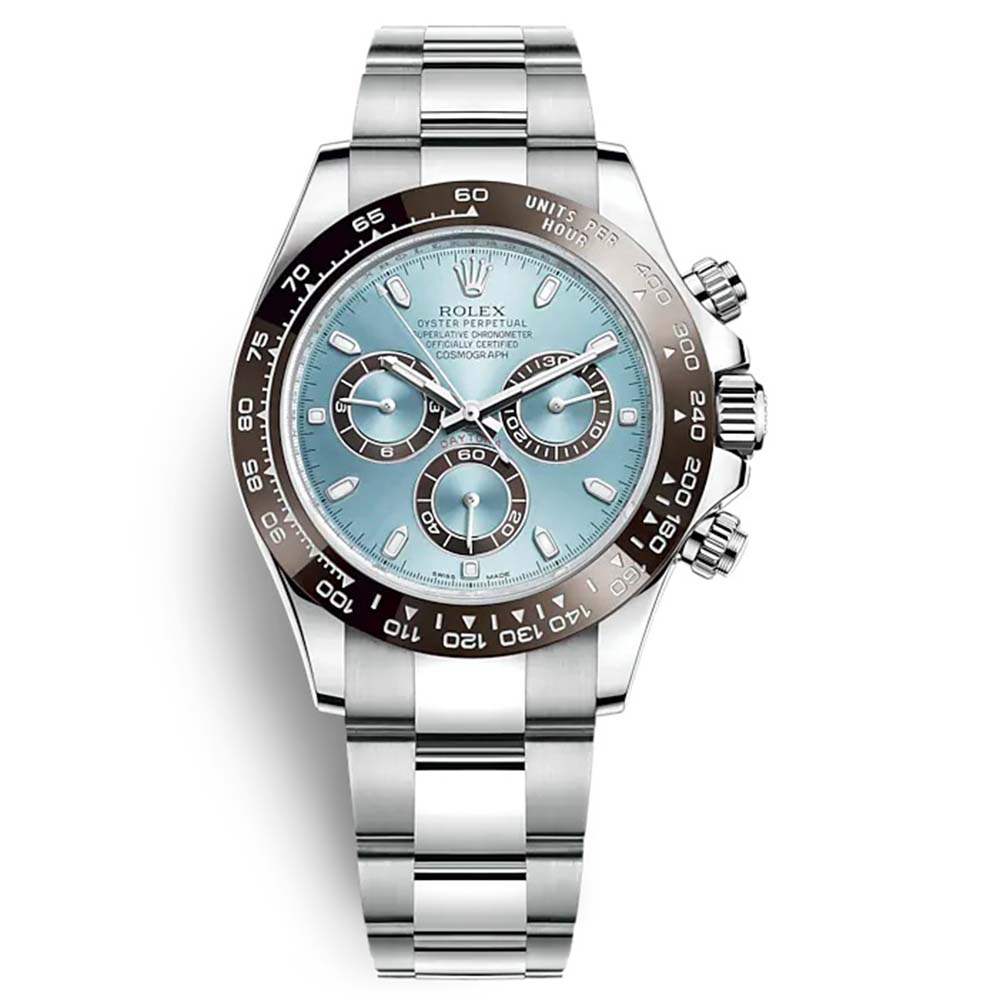 Rolex Men Cosmograph Daytona Professional Watches Oyster 40 mm in Platinum-Brown (1)