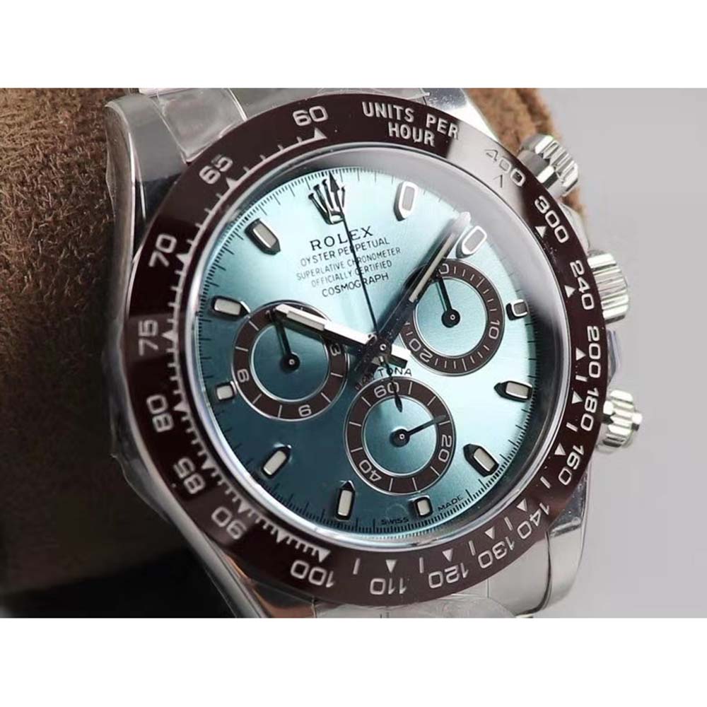 Rolex Men Cosmograph Daytona Professional Watches Oyster 40 mm in Platinum-Brown (4)