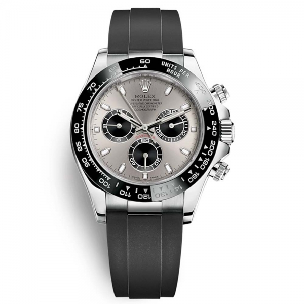 Rolex Men Cosmograph Daytona Professional Watches Oyster 40 mm in White Gold-Grey (1)