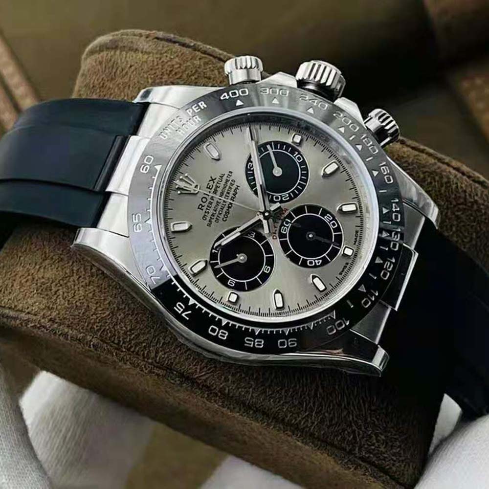 Rolex Men Cosmograph Daytona Professional Watches Oyster 40 mm in White Gold-Grey (2)-1