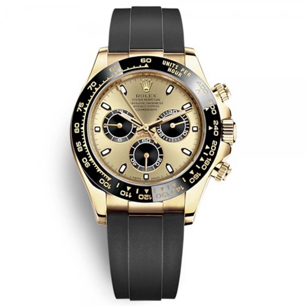 Rolex Men Cosmograph Daytona Professional Watches Oyster 40 mm in Yellow Gold-Black (1)