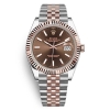 Rolex Men Datejust Classic Watches Oyster 41 mm in Oystersteel and Everose Gold-Brown