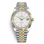 Rolex Men Datejust Classic Watches Oyster 41 mm in Oystersteel and Yellow Gold-White
