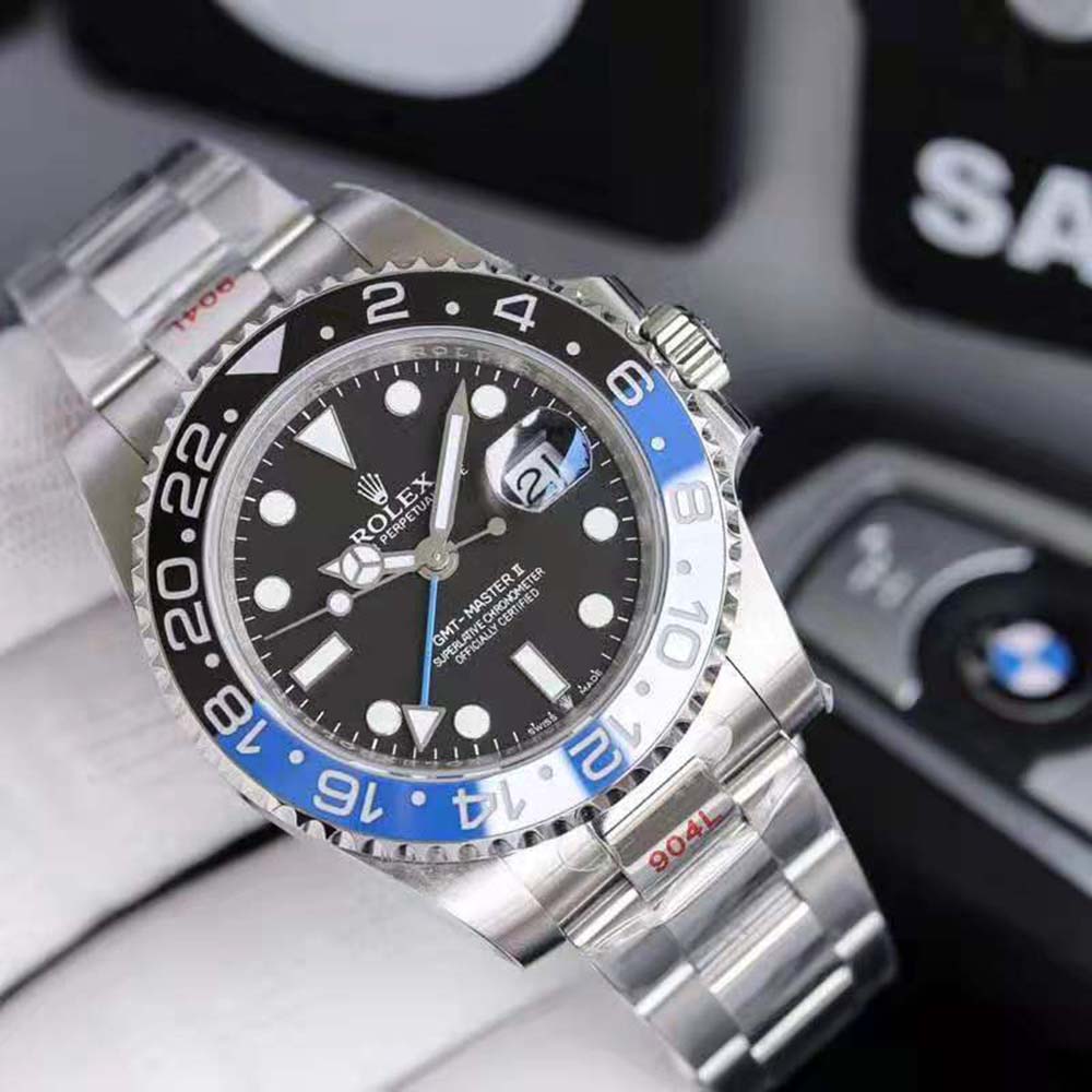 Rolex Men GMT-Master II Professional Watches Oyster 40 mm in Oystersteel-Blue (2)