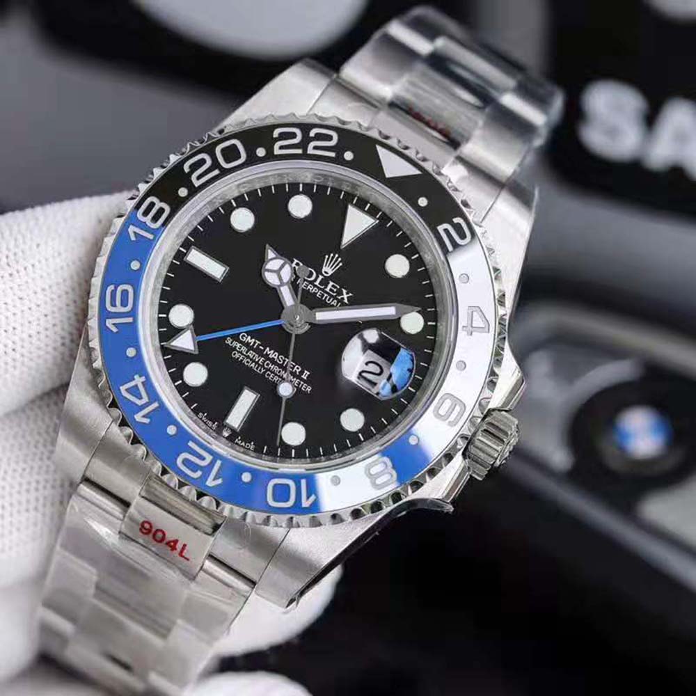 Rolex Men GMT-Master II Professional Watches Oyster 40 mm in Oystersteel-Blue (4)