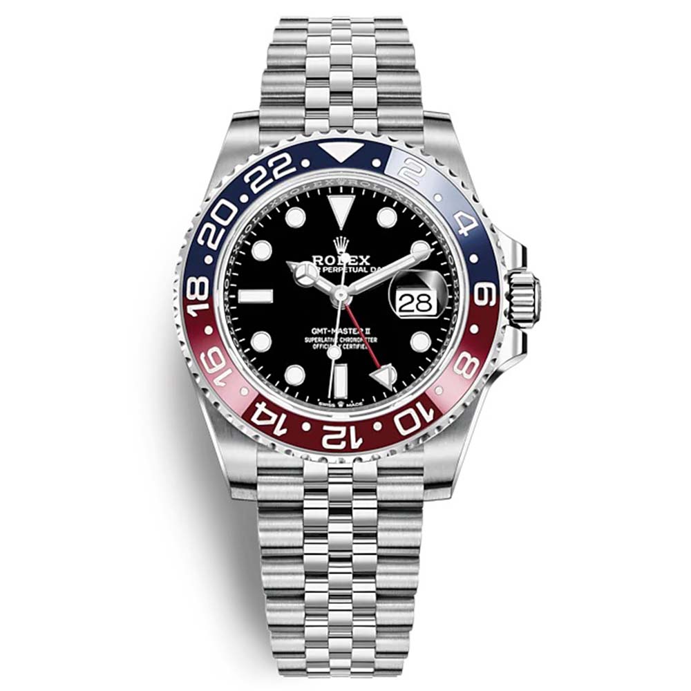 Rolex Men GMT-Master II Professional Watches Oyster 40 mm in Oystersteel-Navy (1)