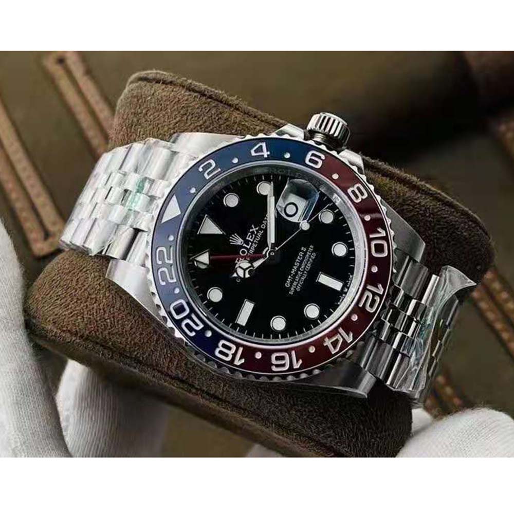 Rolex Men GMT-Master II Professional Watches Oyster 40 mm in Oystersteel-Navy (6)