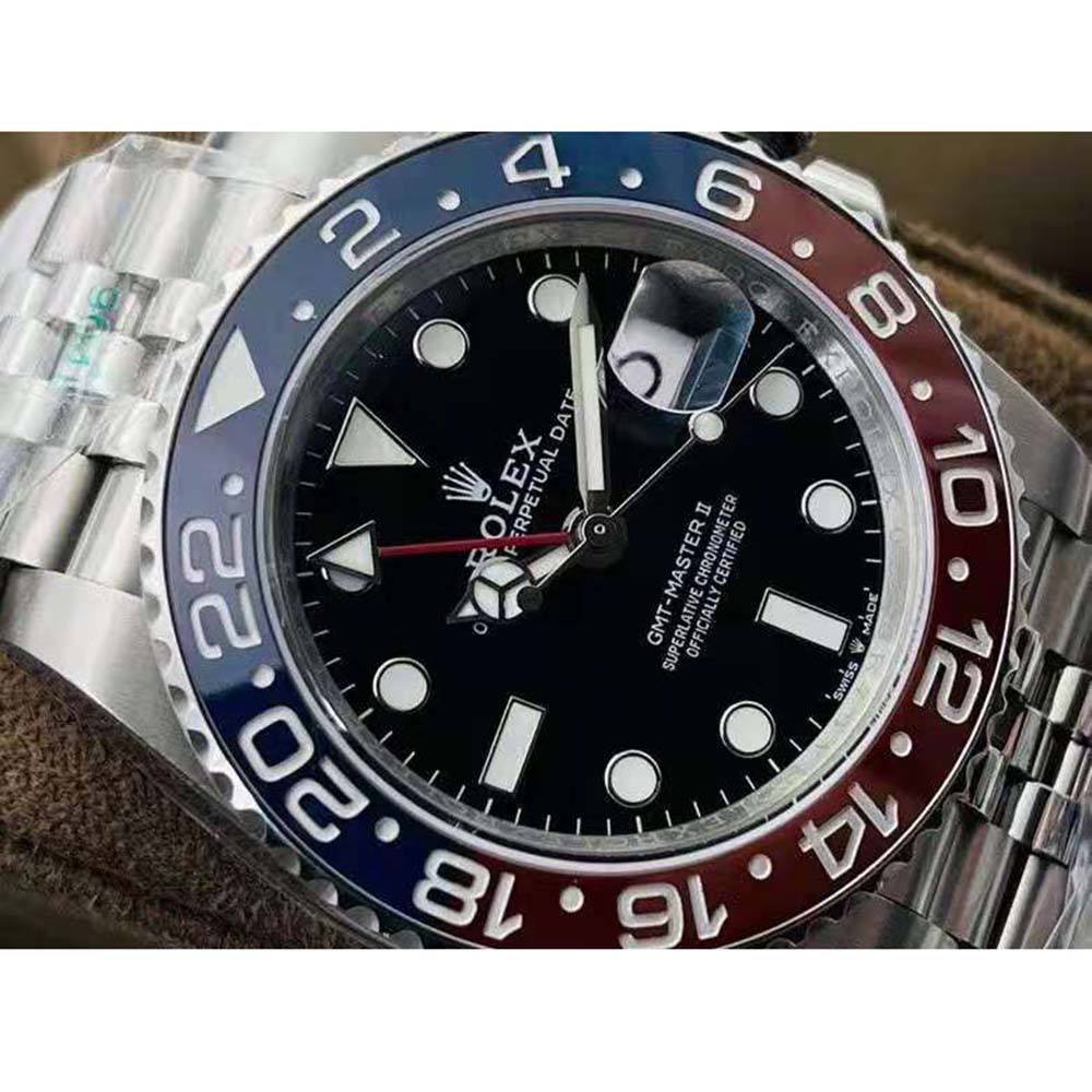 Rolex Men GMT-Master II Professional Watches Oyster 40 mm in Oystersteel-Navy (9)