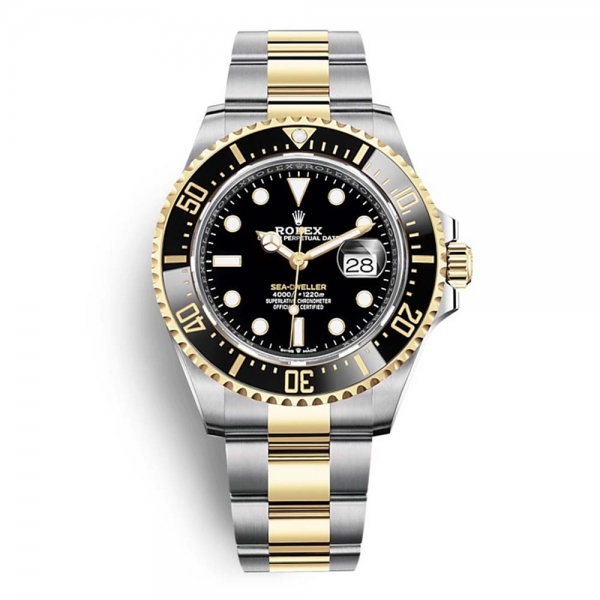 Rolex Men Sea-Dweller Professional Watches Oyster 43 mm in Oystersteel and Yellow Gold-Black