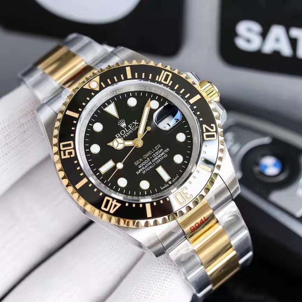Rolex Men Sea-Dweller Professional Watches Oyster 43 mm in Oystersteel and Yellow Gold-Black (3)